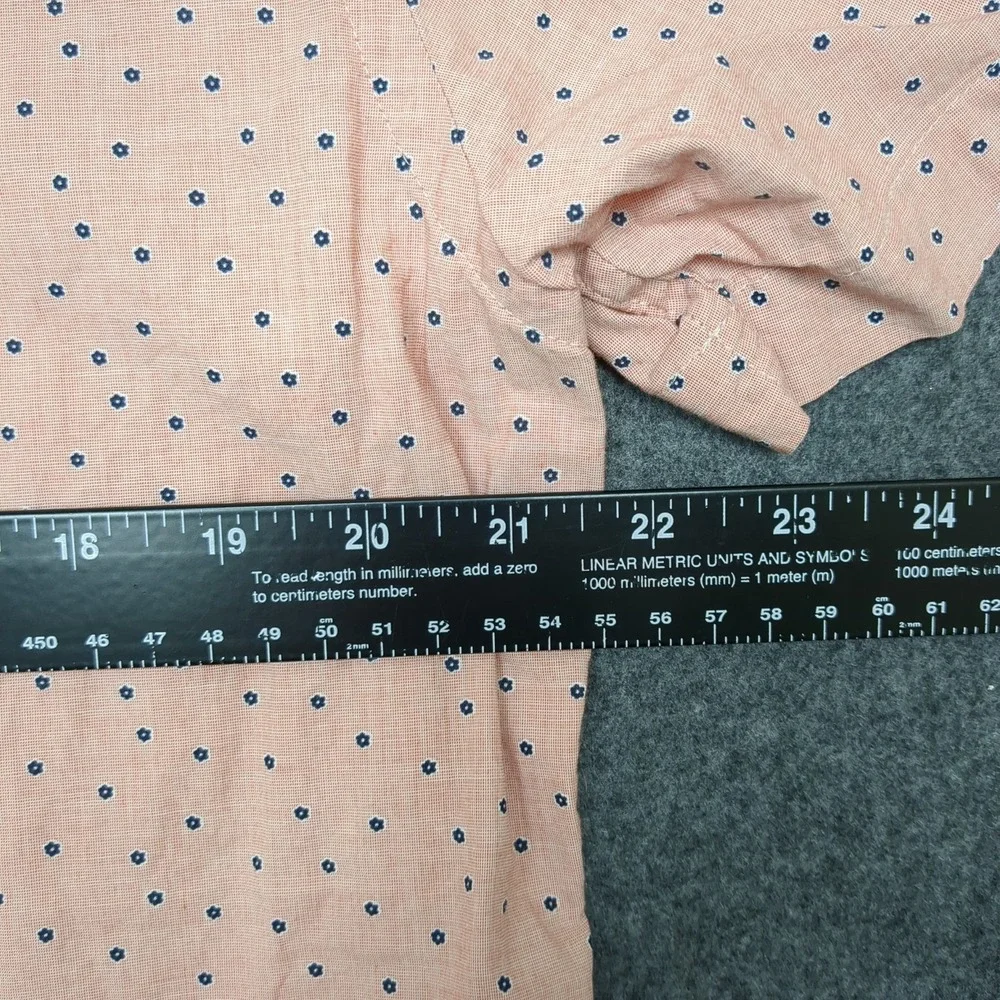 Banana Republic Slim Fit Short Sleeve Organic Cotton Button Down Shirt‎ Men L